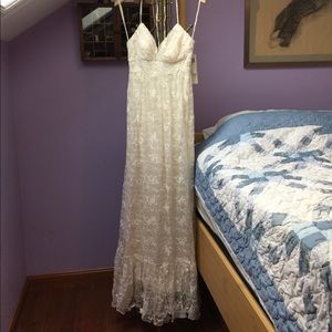 Beautiful cream halter lace dress
